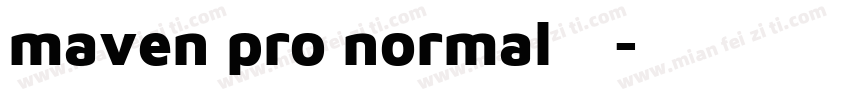 maven pro normal字体字体转换